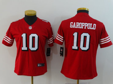 Women Nike 49ers 40 Jimmy Garoppolo Red Women 2018 Vapor Untouchable Limited Jersey