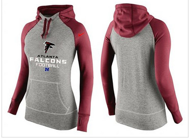 Women Nike Atlanta Falcons Performance Hoodie Grey & Red_1