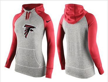 Women Nike Atlanta Falcons Performance Hoodie Grey & Red_2