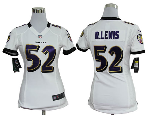 women NEW baltimore ravens 52 r.lewis white jerseys