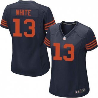 Women Nike Bears #13 Kevin White Navy Blue 1940s Throwback Stitched NFL Elite Jersey