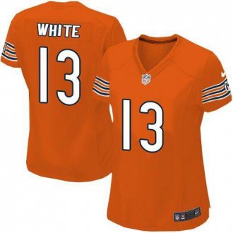 Women Nike Bears #13 Kevin White Orange Alternate Stitched NFL Elite Jersey