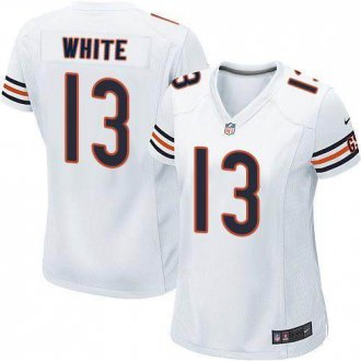 Women Nike Bears #13 Kevin White White Stitched NFL Elite Jersey