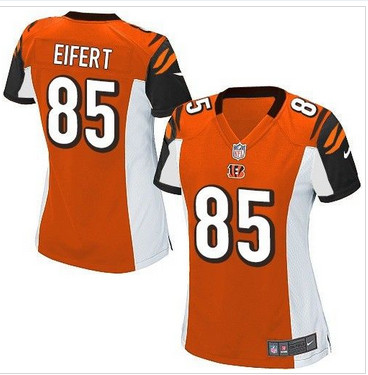 Women Nike Bengals #85 Tyler Eifert Orange Alternate Stitched NFL Elite Jersey