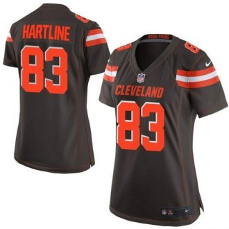 Women Nike Browns #83 Brian Hartline Brown Team Color Stitched NFL New Elite jersey