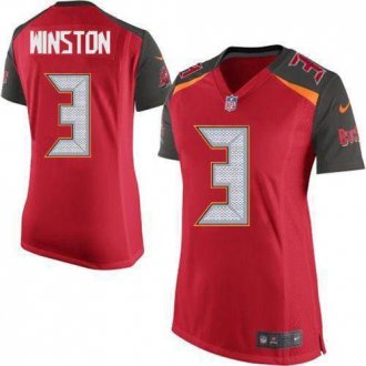 Women Nike Buccaneers #3 Jameis Winston Red Team Color Stitched NFL New Elite Jersey