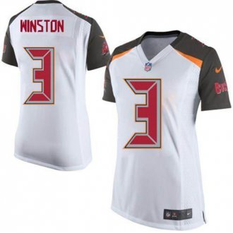 Women Nike Buccaneers #3 Jameis Winston White Stitched NFL New Elite Jersey