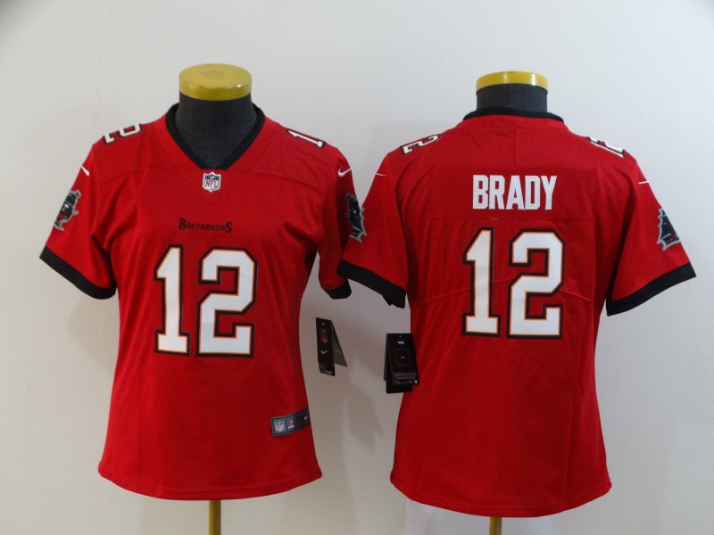 Women Nike Buccaneers 12 Tom Brady Red Women New 2020 Vapor Untouchable Limited Jersey