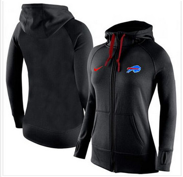 Women Nike Buffalo Bills Full-Zip Performance Hoodie Black
