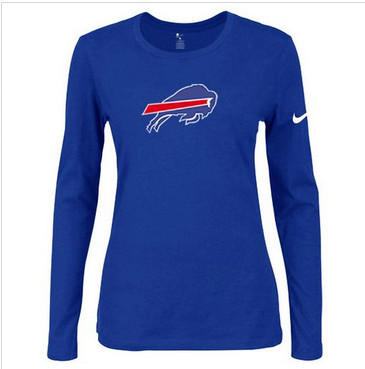 Women Nike Buffalo Bills Of The City Long Sleeve Tri-Blend NFL T-Shirt Blue