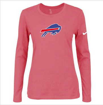 Women Nike Buffalo Bills Of The City Long Sleeve Tri-Blend NFL T-Shirt Pink