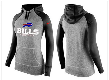 Women Nike Buffalo Bills Performance Hoodie Grey & Black
