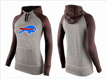 Women Nike Buffalo Bills Performance Hoodie Grey & Brown