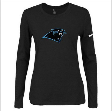 Women Nike Carolina Panthers Of The City Long Sleeve Tri-Blend NFL T-Shirt Black