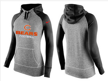 Women Nike Chicago Bears Performance Hoodie Grey & Black