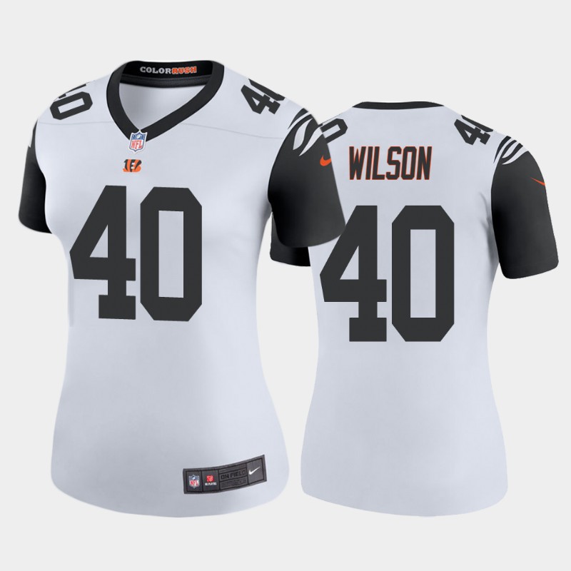Women Nike Cincinnati Bengals #40 Brandon Wilson Color Rush Jersey