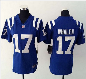 Women Nike Colts #17 Griff Whalen Royal Blue Team Color Stitched NFL Elite Jersey