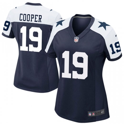 Women Nike Cowboys 19 Amari Cooper Navy Women Throwback Vapor Untouchable Limited Jersey