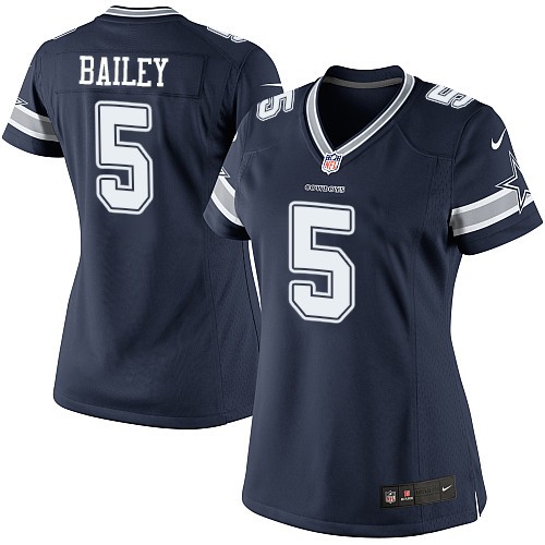 Women Nike Dallas Cowboys #5 Dan Bailey Navy Blue Elite Jersey NFL Jersey