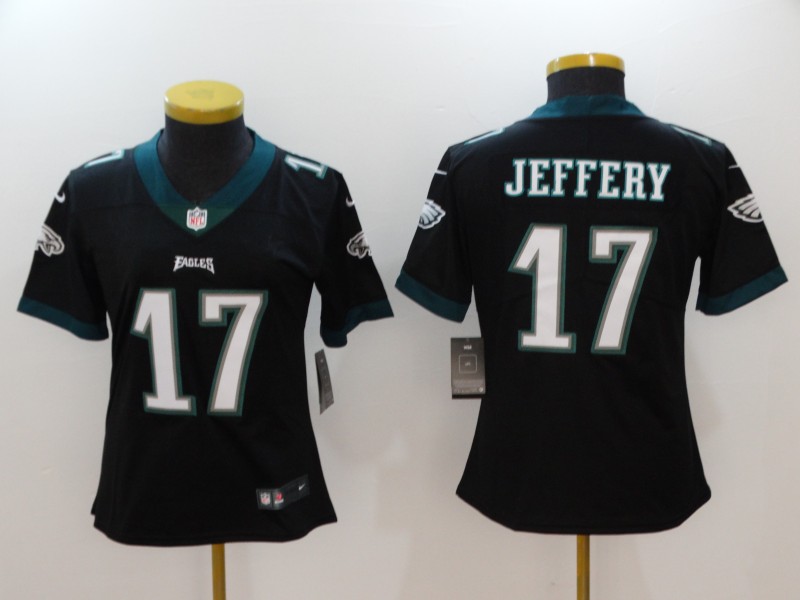 Women Nike Eagles 17 Alshon Jeffery Black Women Vapor Untouchable Player Limited Jersey