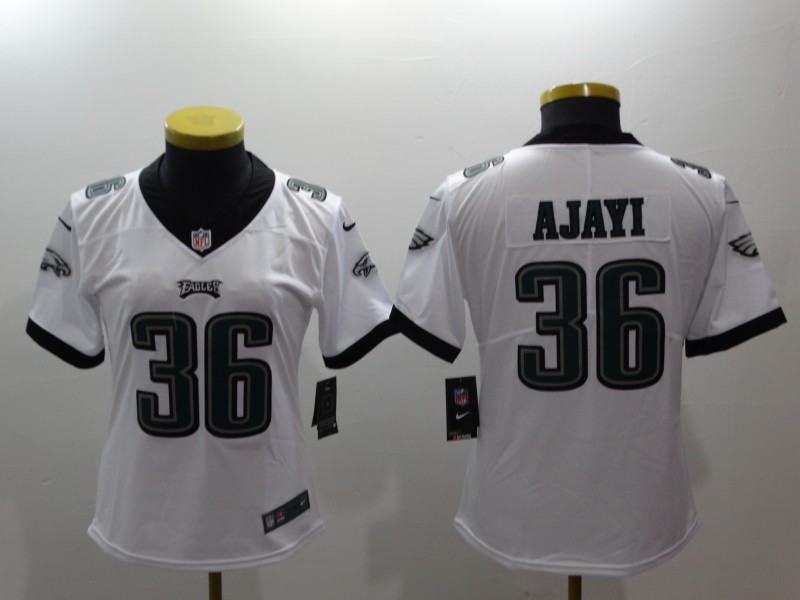 Women Nike Eagles 36 Jay Ajayi White Women Vapor Untouchable Player Limited Jersey