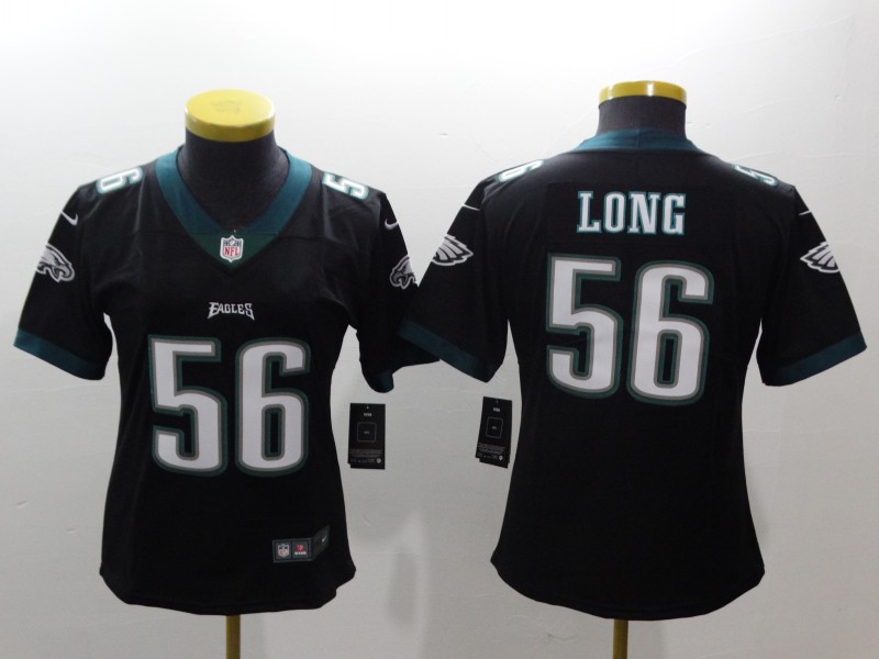 Women Nike Eagles 56 Chris Long Black Women Vapor Untouchable Player Limited Jersey