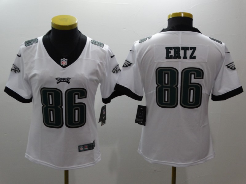 Women Nike Eagles 86 Zach Ertz White Women Vapor Untouchable Player Limited Jersey