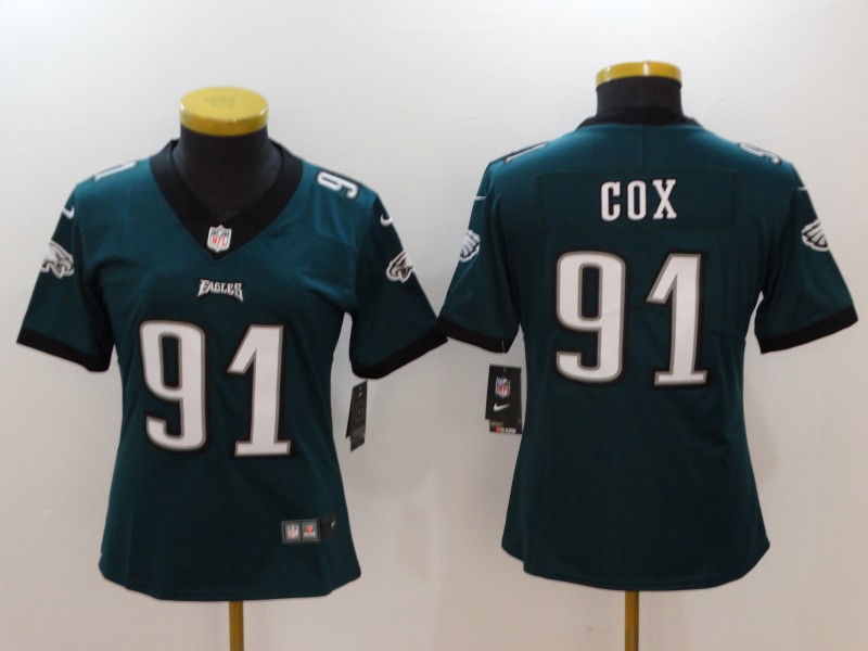 Women Nike Eagles 91 Fletcher Cox Green Women Vapor Untouchable Player Limited Jersey