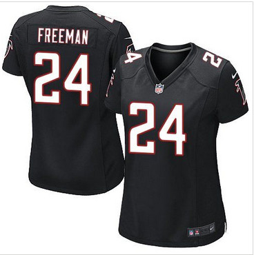 Women Nike Falcons #24 Devonta Freeman Black Alternate Stitched NFL Elite Jersey