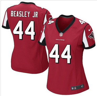 Women Nike Falcons #44 Vic Beasley Jr Red Team Color Stitched NFL Elite Jersey