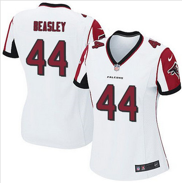 Women Nike Falcons #44 Vic Beasley White Stitched NFL Elite Jersey