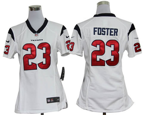 Women NEW Houston Texans 23 Arian Foster white Jerseys