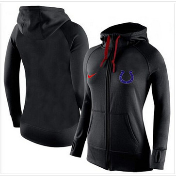 Women Nike Indianapolis Colts Full-Zip Performance Hoodie Black