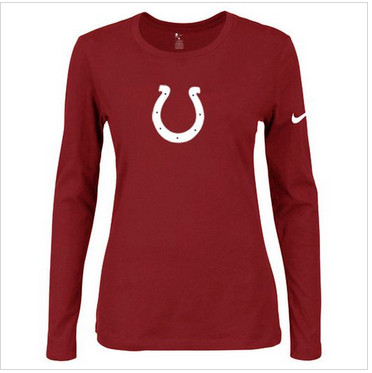 Women Nike Indianapolis Colts Of The City Long Sleeve Tri-Blend NFL T-Shirt Red