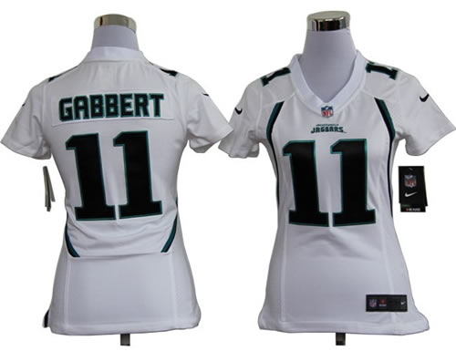 Women NEW Jacksonville Jaguars 11 Blaine Gabbert White Jerseys