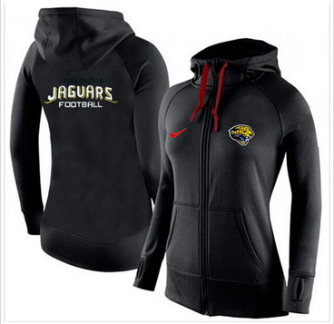 Women Nike Jacksonville Jaguars Full-Zip Performance Hoodie Black