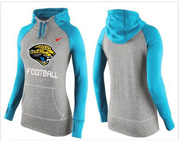Women Nike Jacksonville Jaguars Performance Hoodie Grey & Blue