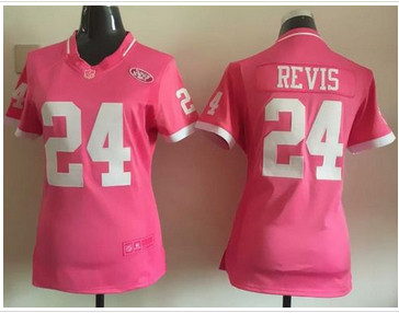 Women Nike Jets #24 Darrelle Revis Pink Stitched NFL Elite Bubble Gum Jersey