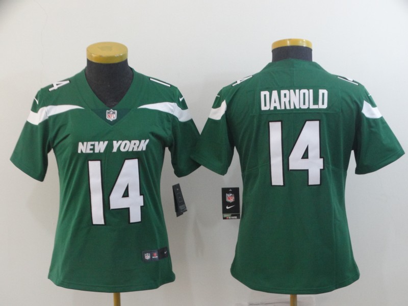 Women Nike Jets 14 Sam Darnold Green Women New 2019 Vapor Untouchable Limited Jersey
