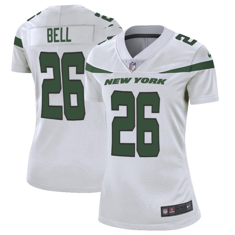 Women Nike Jets 26 Le'Veon Bell White Women New 2019 Vapor Untouchable Limited Jersey
