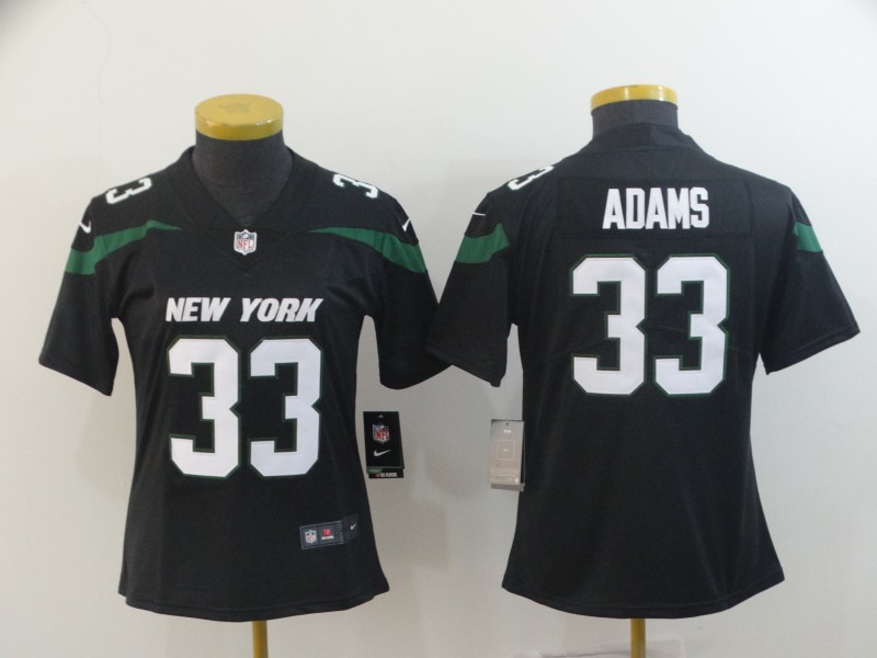 Women Nike Jets 33 Jamal Adams Black Women New 2019 Vapor Untouchable Limited Jersey