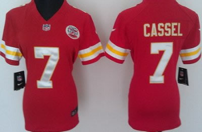 Women NEW Kansas City Chiefs 7 Matt Cassel Red Jerseys