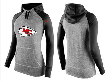 Women Nike Kansas City Chiefs Performance Hoodie Grey & Black