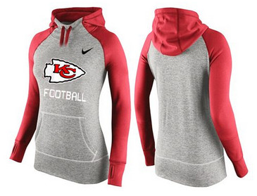 Women Nike Kansas City Chiefs Performance Hoodie Grey & Red_1