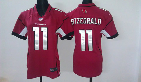 Women NEW NFL Arizona Cardicals 11 Larry Fitzgerald Red Jerseys