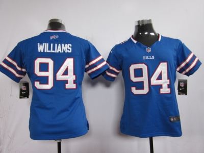 Women NEW NFL Buffalo Bills 94 Williams Blue Jerseys