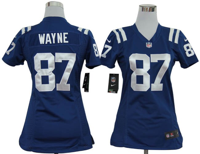 Women NEW NFL Indianapolis Colts 87 Reggie Wayne Blue Jerseys