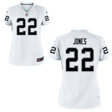 Women Nike NFL Raiders 22 Taiwan Jones White Jersey