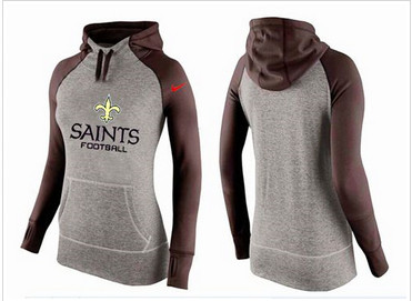 Women Nike New Orleans Saints Performance Hoodie Grey & Brown
