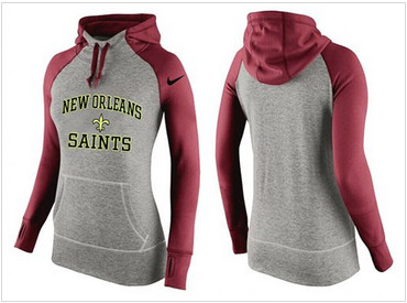 Women Nike New Orleans Saints Performance Hoodie Grey & Red